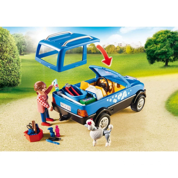 Playmobil Конструктор Мобильный грумер для животных