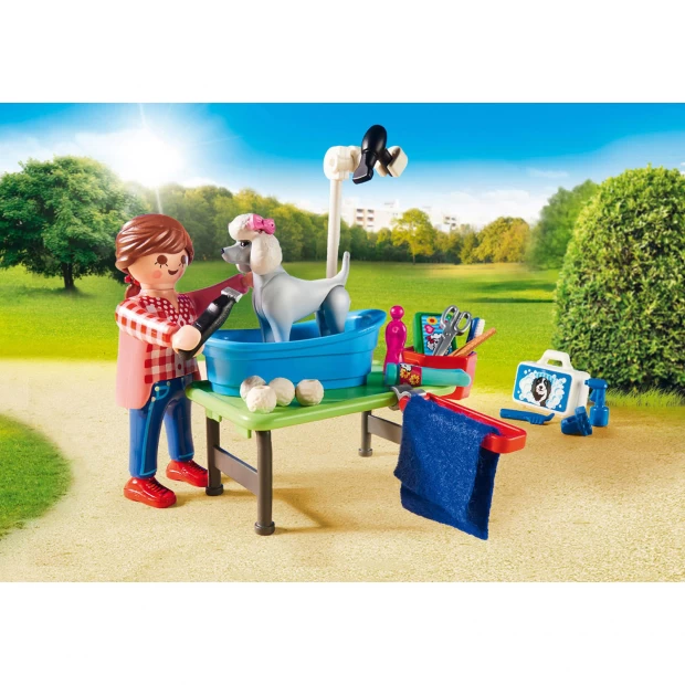 Playmobil Конструктор Мобильный грумер для животных