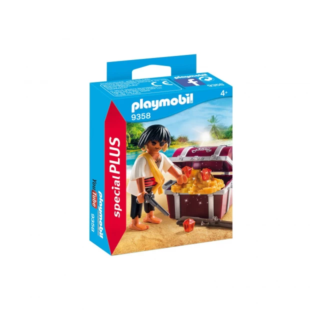 Playmobil Конструктор Пират с сундуком с сокровищами - фото 1