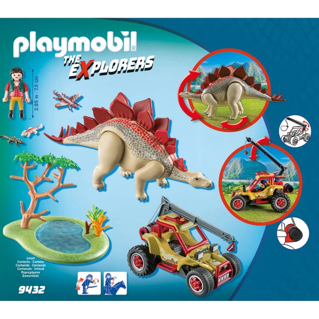 Playmobil Конструктор Исследовательский транспорт со стегозавром - фото 2