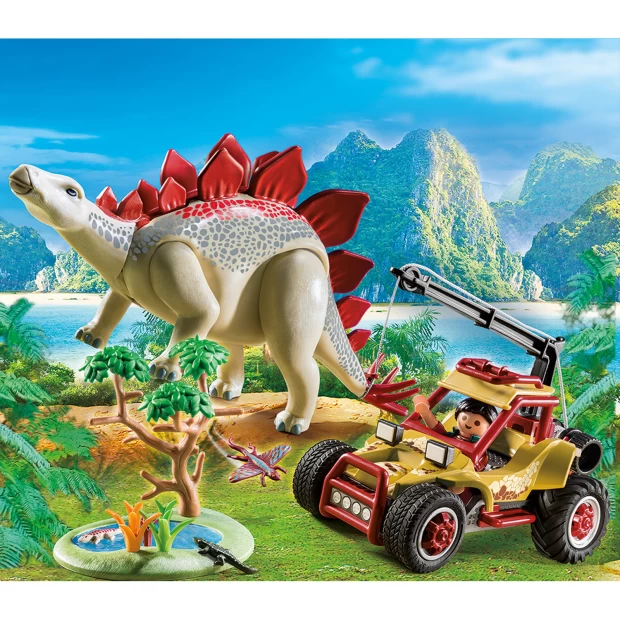 Playmobil Конструктор Исследовательский транспорт со стегозавром - фото 3