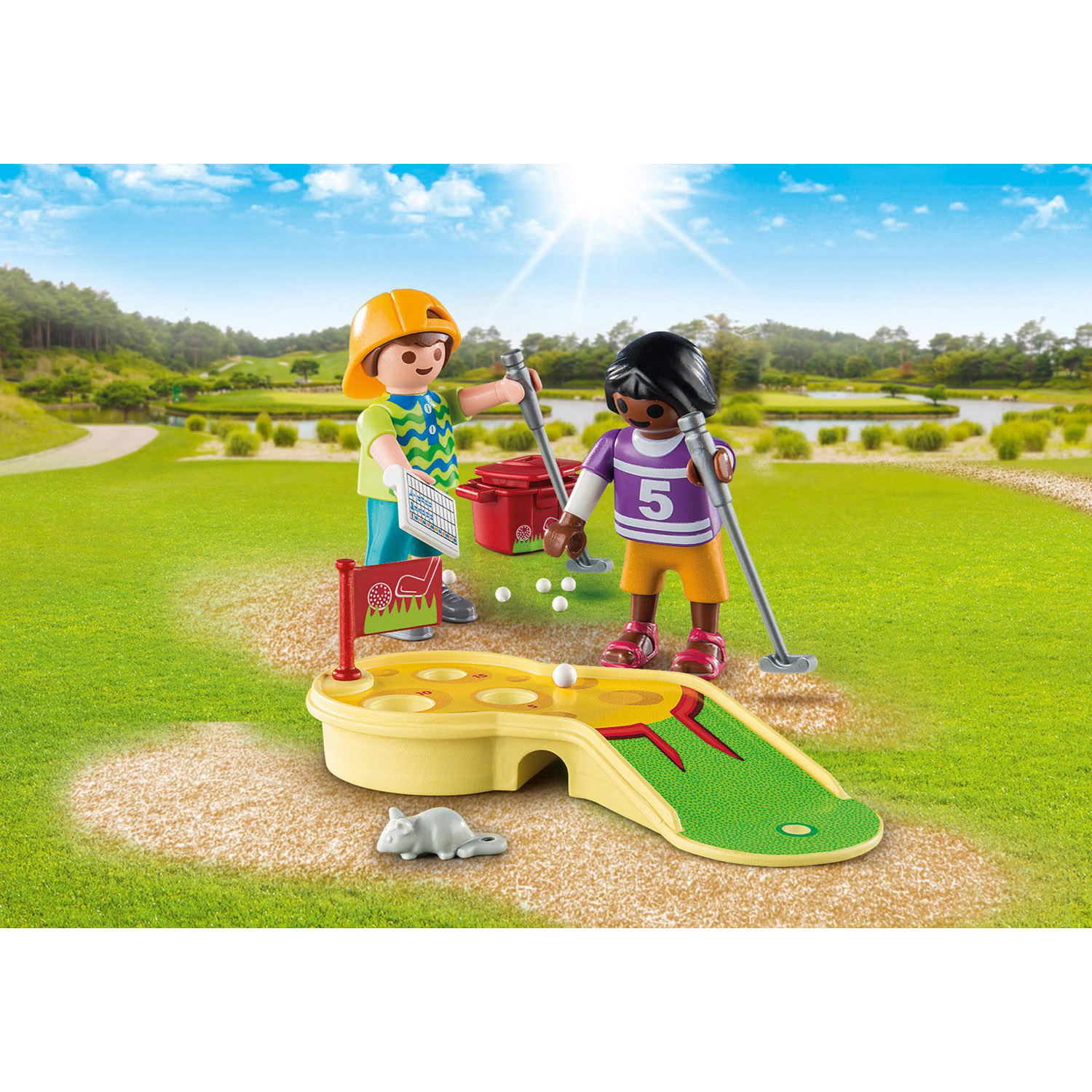 Playmobil Конструктор Играющие дети в минигольф 9439pm - фото 4