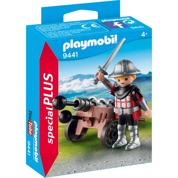 

Playmobil Конструктор Рыцарь с пушкой