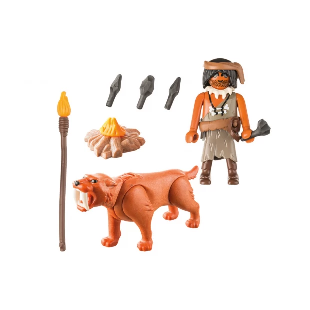 Playmobil Конструктор Пещерный человек с саблезубым тигром - фото 2