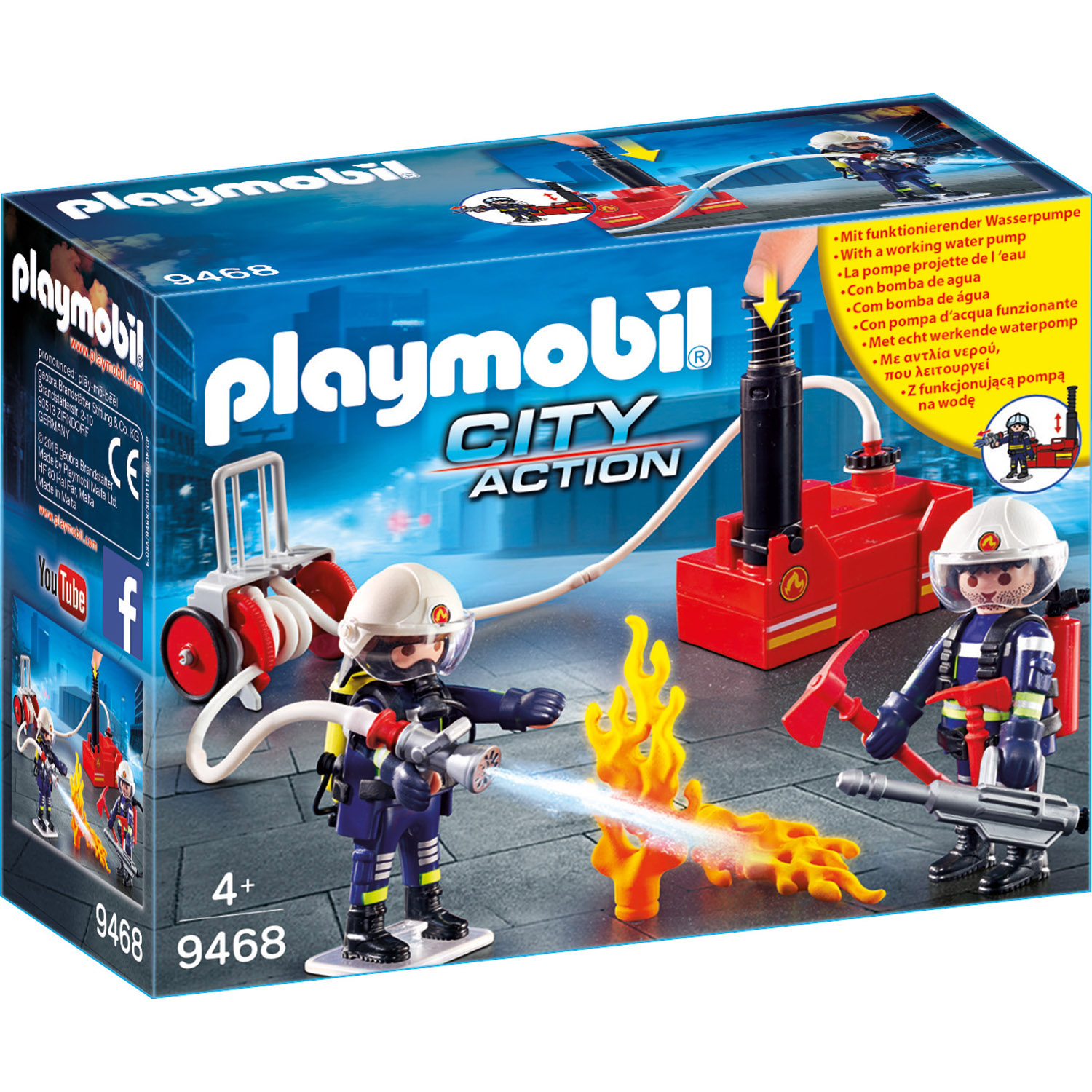 

Playmobil Конструктор Пожарные с водяным насосом, 9468PM