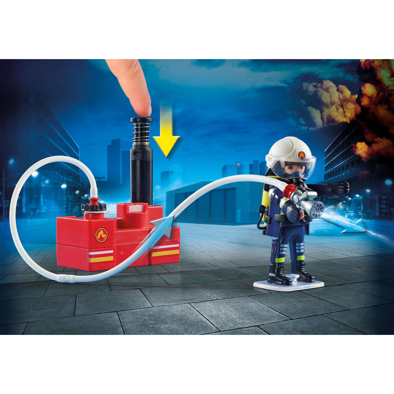 Playmobil Конструктор Пожарные с водяным насосом 9468pm - фото 3