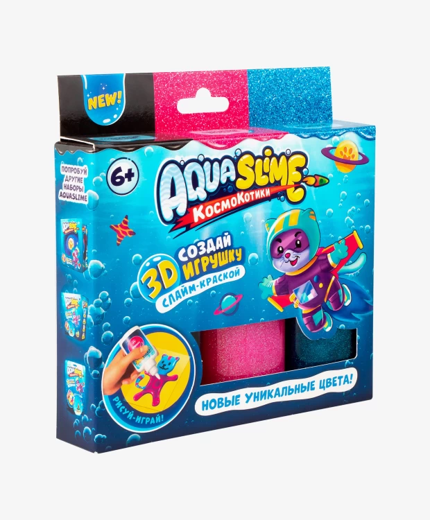 Набор для творчества Aqua Slime розовый-синий