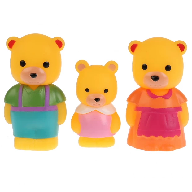 фото Играем вместе пластизолевые игрушки семья медведей