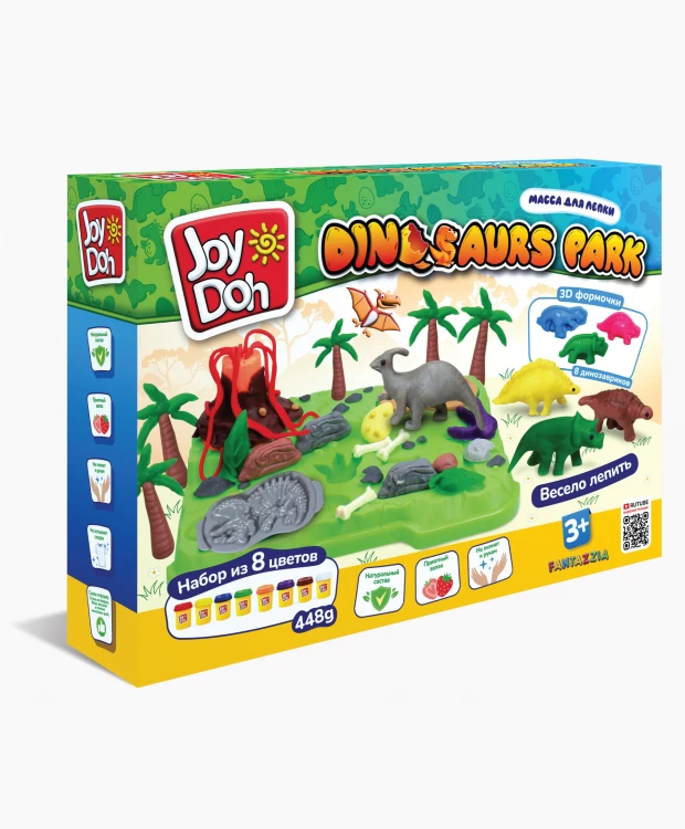 Масса для лепки Joy Doh набор Парк динозавров масса для лепки abtoys игровой набор масса для лепки чудо чемоданчик мир динозавров 26 предметов