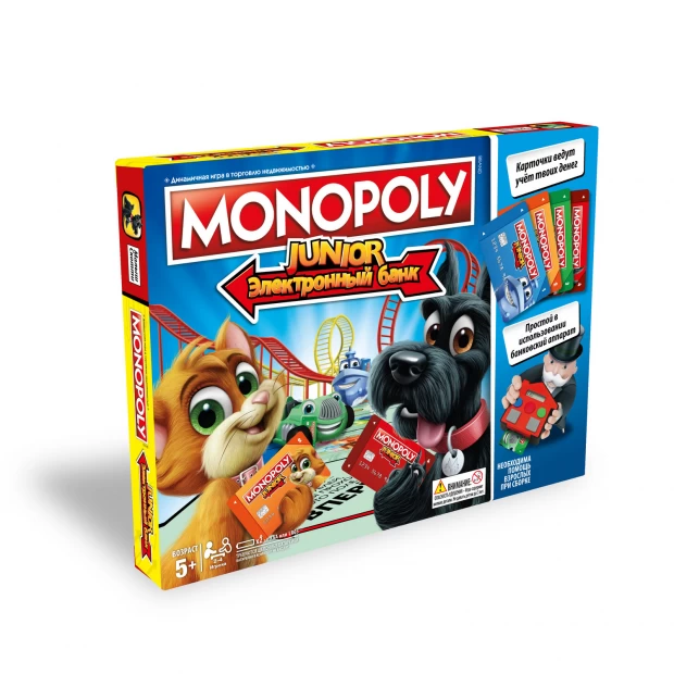 Monopoly Настольная игра монополия Джуниор с картами