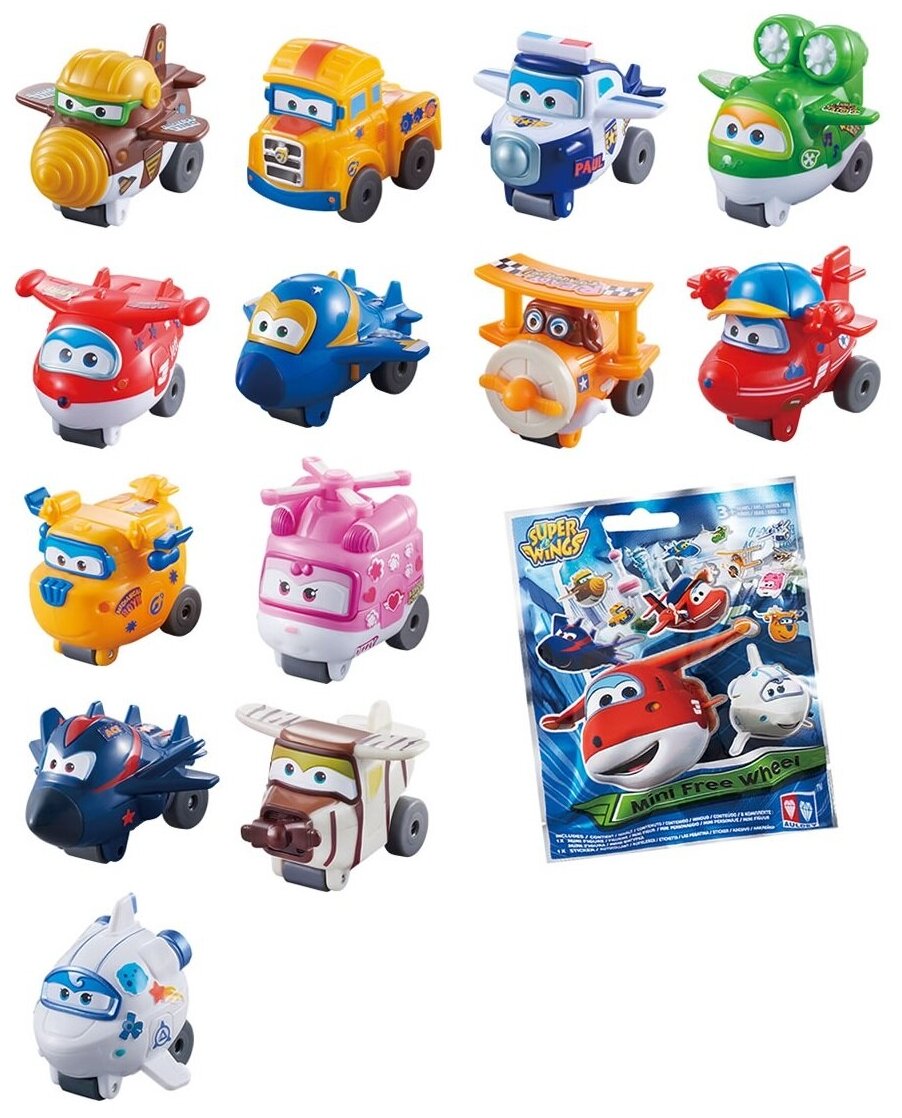 фото Super wings мини фигурка суперкрылья с наклейками