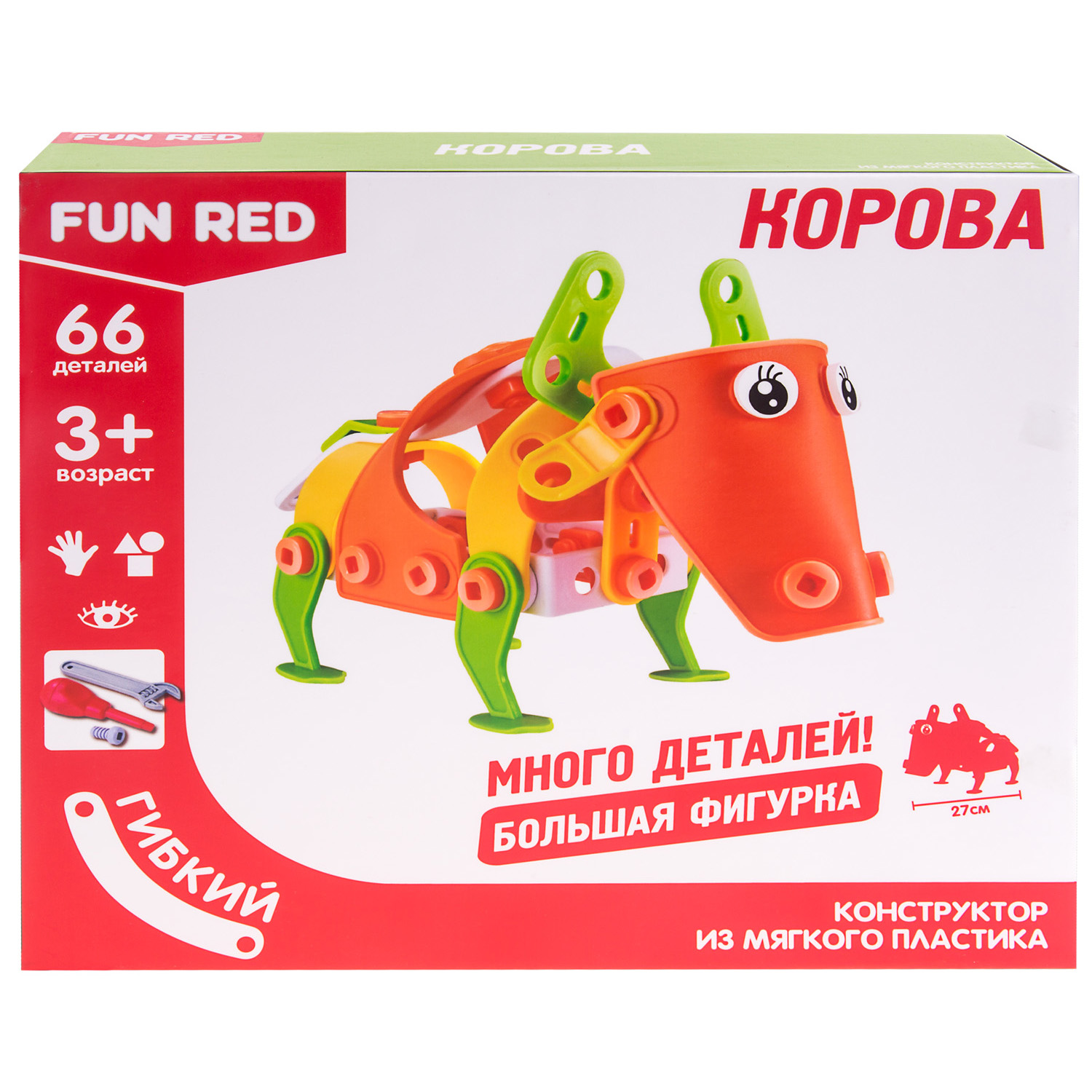 фото Fun red конструктор гибкий корова