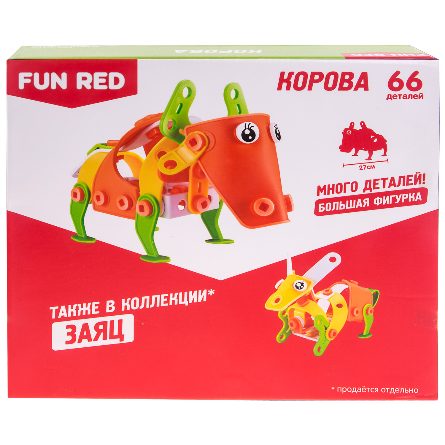 фото Fun red конструктор гибкий корова