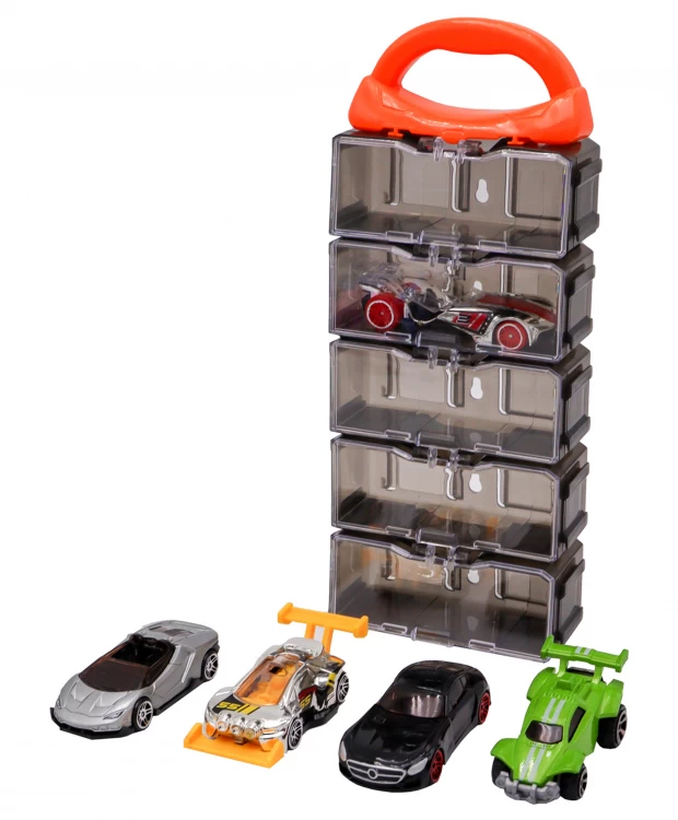 Набор машинок Die Cast в портативном кейсе 5 шт