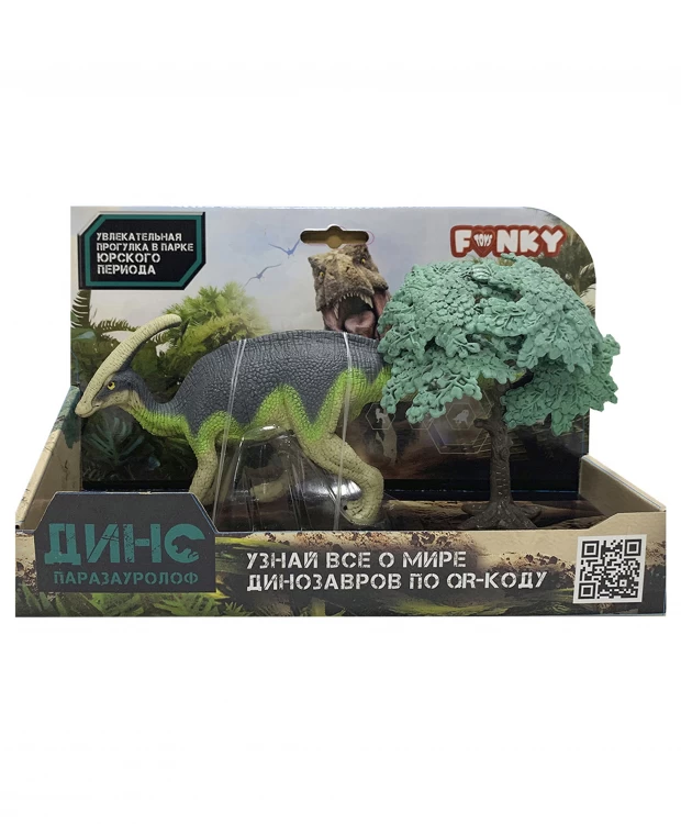 Фигурка Funky Toys Динозавр Паразауролоф  зеленый