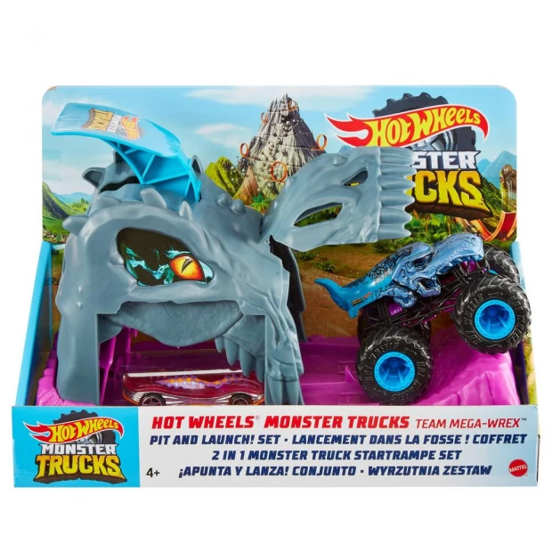 фото Hot wheels монстр-трак игровой набор пусковой гараж