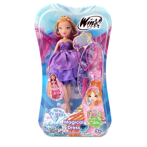 фото Кукла winx club "волшебное платье", flora