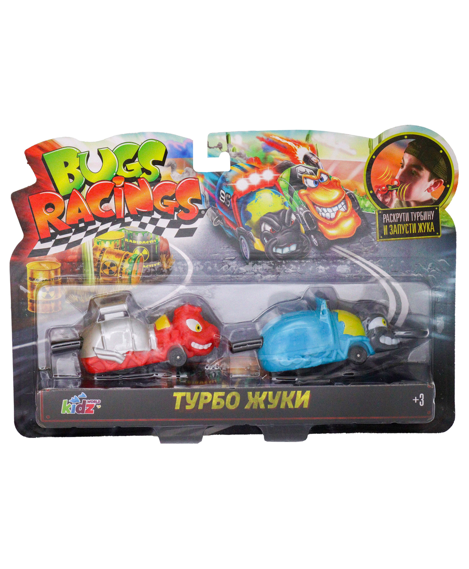 Игровой набор Bugs Racings Гонка жуков с 2 машинками красный Муравей Antrax и синий Жук Blast K02BR006-1 - фото 1