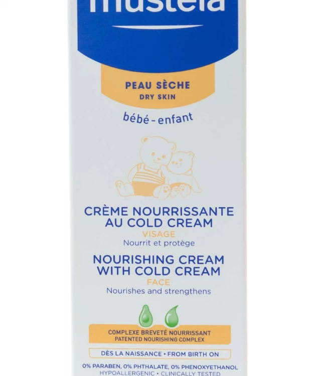 Mustela Bebe Питательный крем для лица с кольд-кремом, 40 мл