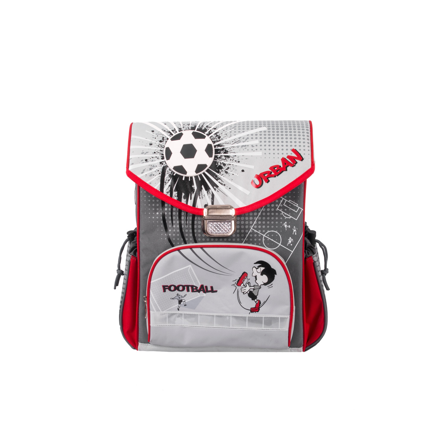 Школьный рюкзак Футбол (серый)