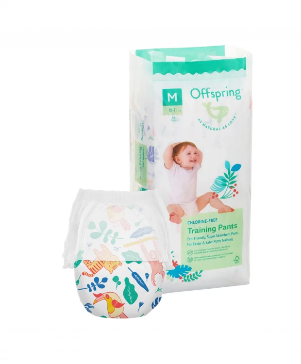 Offspring трусики-подгузники, M 6-11 кг. 42 шт. расцветка Джунгли