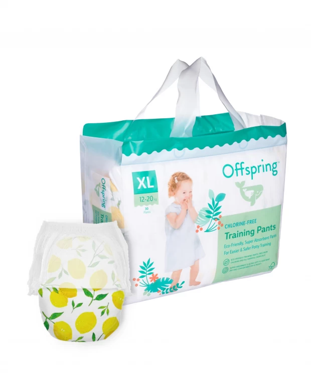 

Offspring трусики-подгузники, XL 12-20 кг. 30 шт. расцветка Лимоны