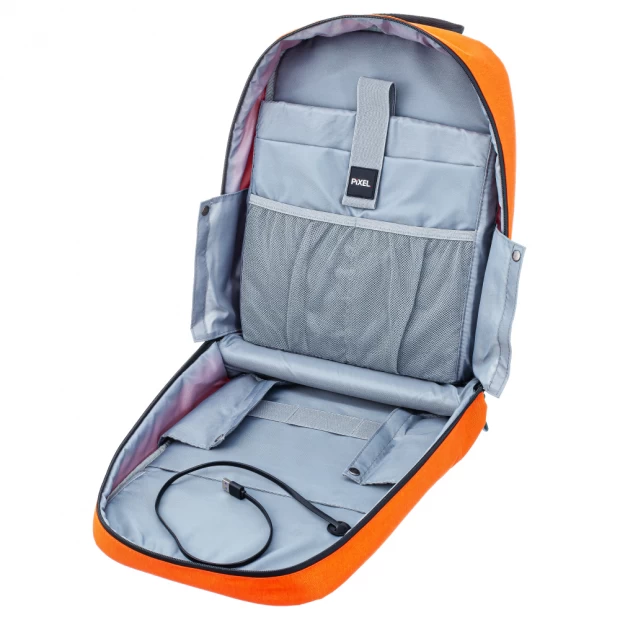 фото Pixel bag рюкзак с led-дисплеем pixel max - red line (бордовый)