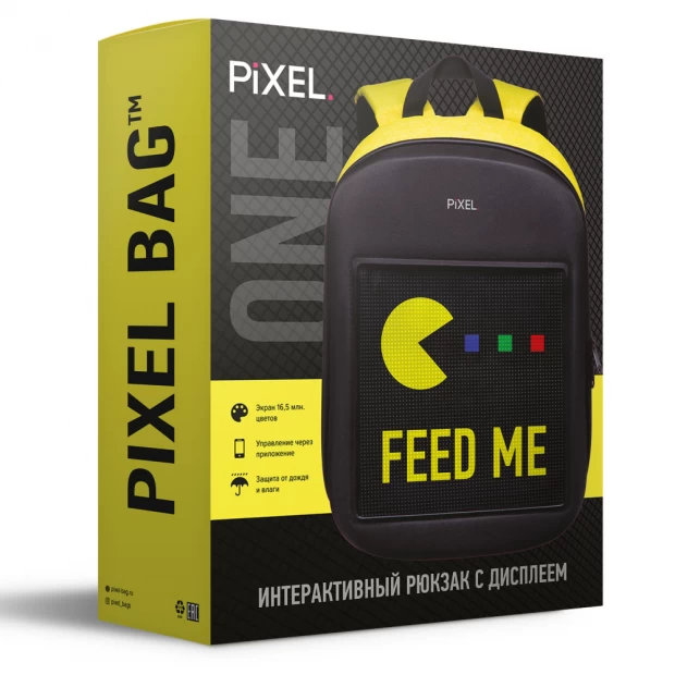 фото Pixel bag рюкзак с led-дисплеем pixel one - blue sky (голубой)