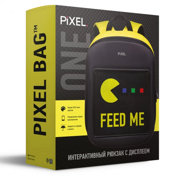 фото Pixel bag рюкзак с led-дисплеем pixel one - yellow sun (желтый)