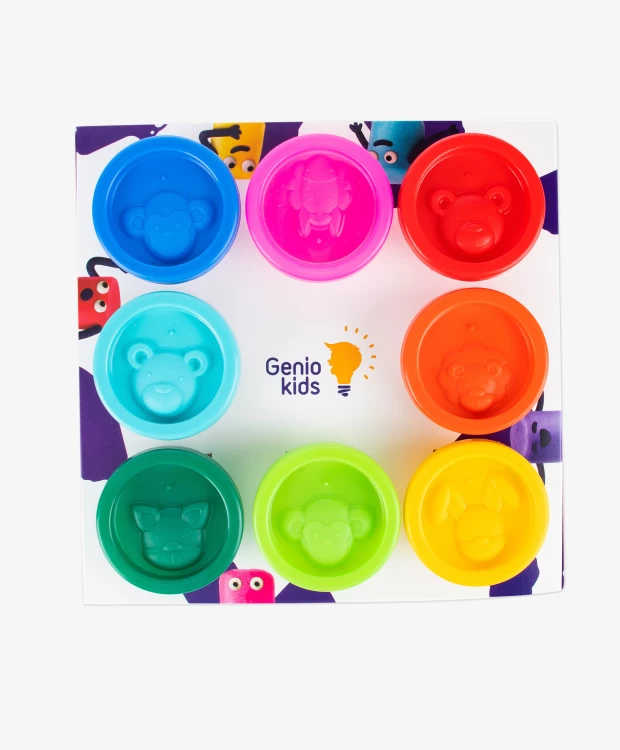 Набор для детской лепки Genio Kids Тесто-пластилин 8 цветов цена и фото